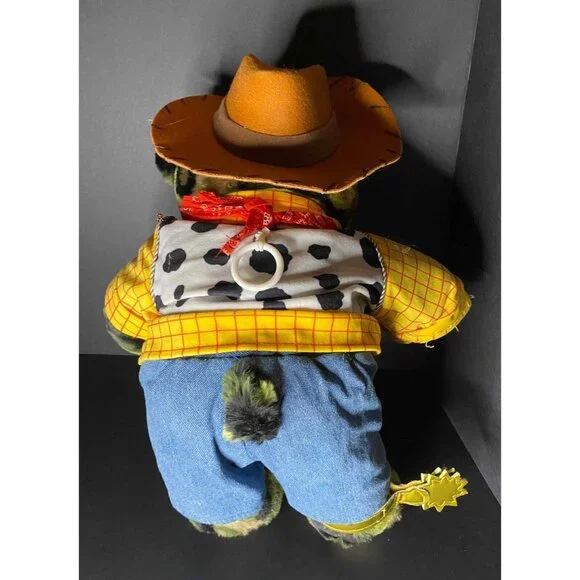 Build A Bear Camo Bear w Toy Story Disney Pixar Sheriff Woody Outfit BABW - Picture 5 of 9